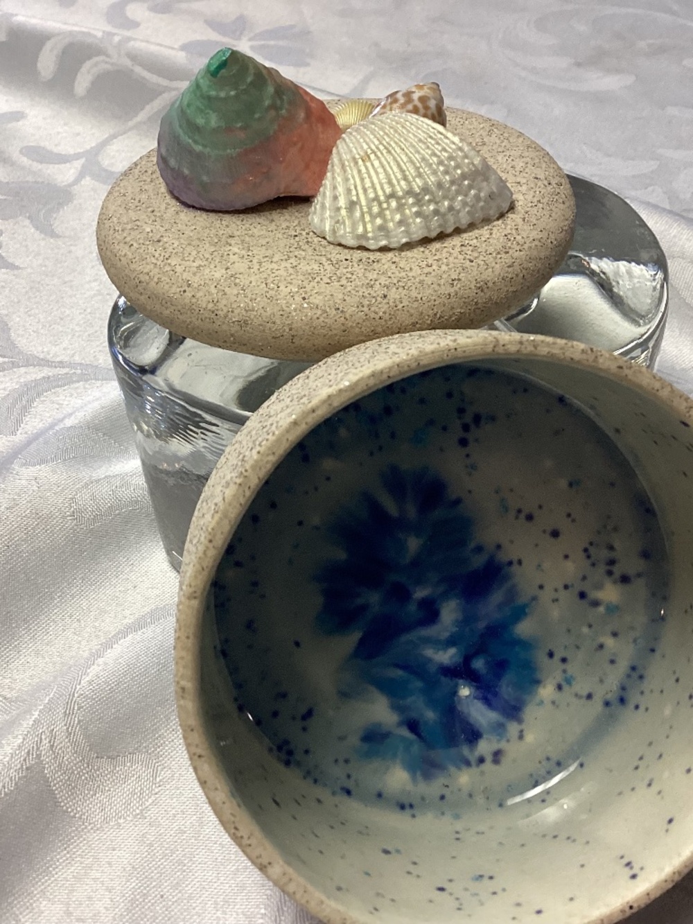 SEA SHELL EXQUISITE TRINKET BOX. MUST SEE INSIDE